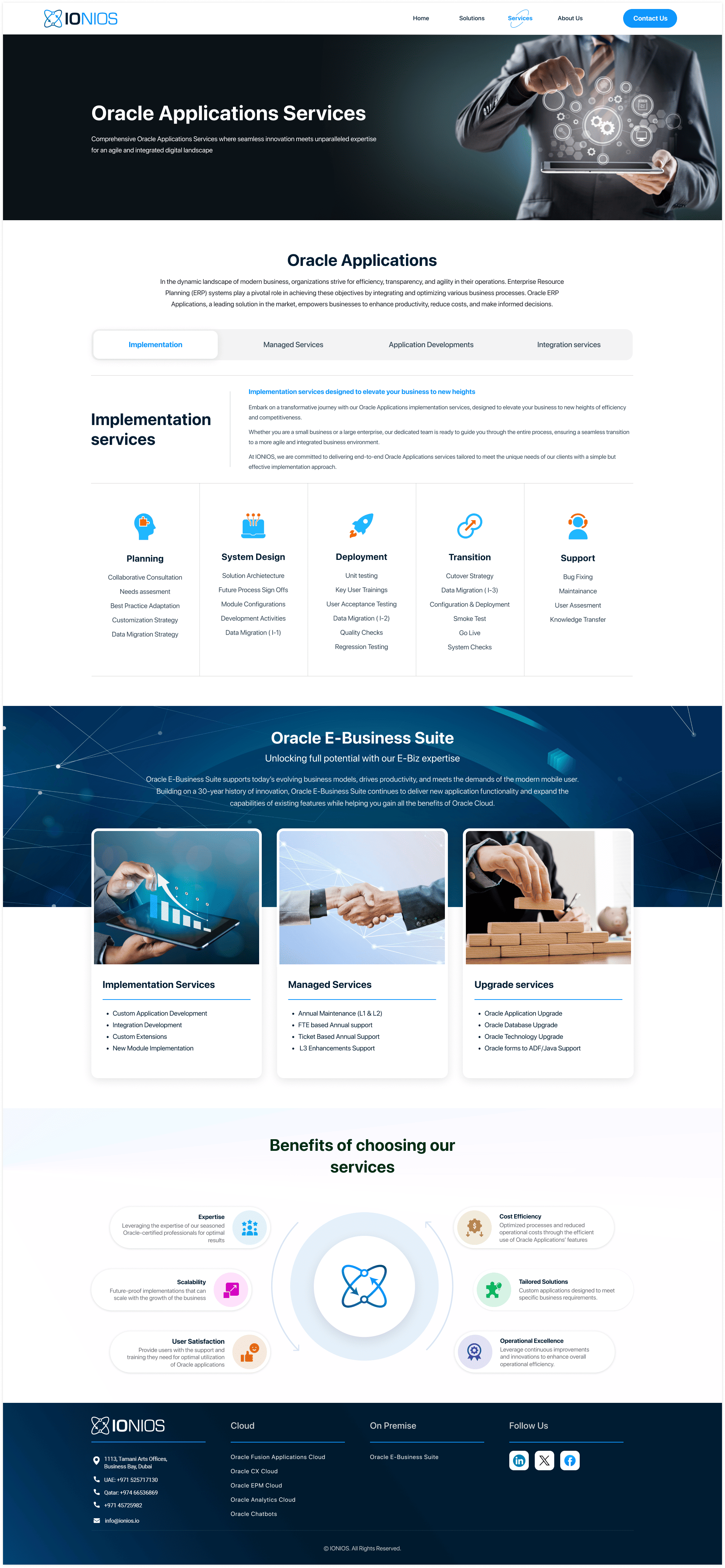 IONIOS Solutions Page