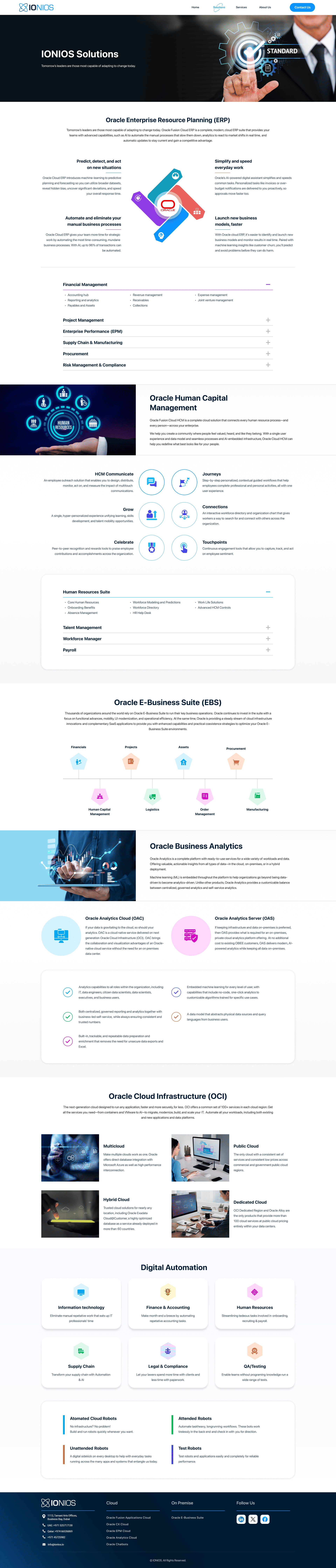 IONIOS Solutions Page